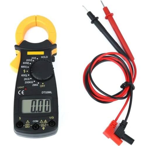 DT3266L Digital LCD Clamp Multimeter Voltmeter Ammeter AC/DC Voltage Detector