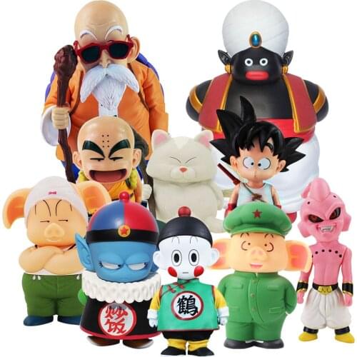 15-22cm Dragon Ball Z Son Goku Buu Uron Oolong Tenshinhan Picollo Daimao Sr. Popo Master Roshi Q Action Figure Model Toys Gift