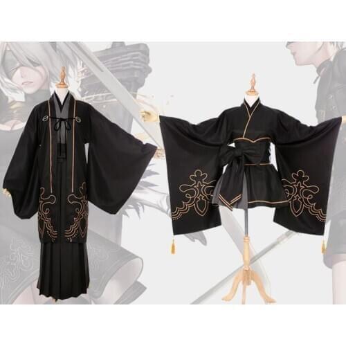 NieR Automata Heroine YoRHa No. 2 No. 9 Type B Type S Kimono Yukata Suits Dress Uniform Cosplay Costumes