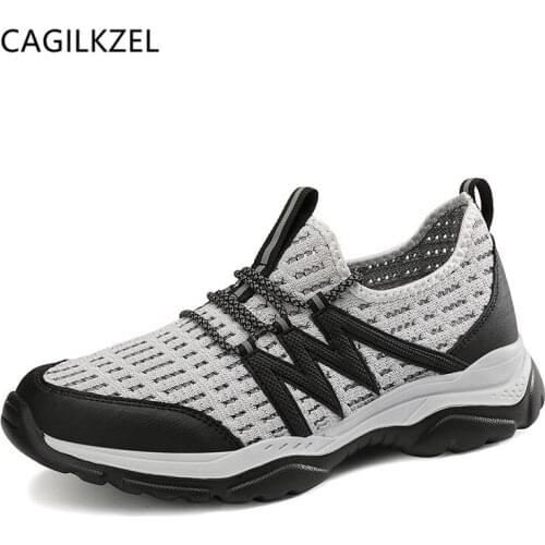 CAGILKZEL 2020 New Summer Sneakers Men Shoes Casual Outdoor Hiking Comfortable Non-slip Mesh Shoes Men Breathable Male Footwear