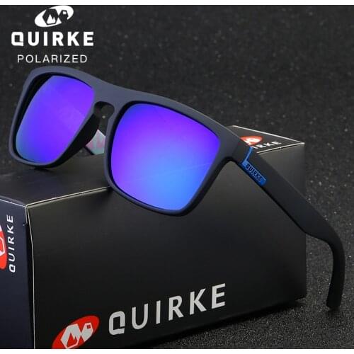 QUIRKE Polarized Sunglasses Square Oculos Driving Glasses Men Women Unisex Sports Luxury Brand Google UV400 With Brand Box