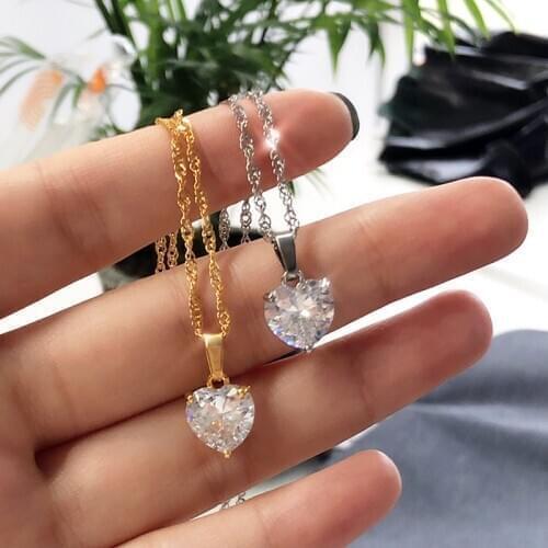 Charm Luxury Pendant Necklace For Women New Shining Wedding Zircon Necklace Choker Gifts for the new year Kopo Jewelry for women