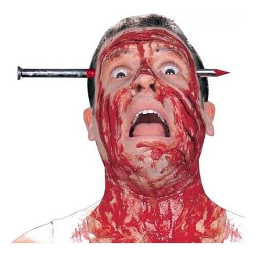 Wear Head Nail Props Prank Fake Nail Through Head Tricky Magic Props April Fool Halloween Toy Party Fun Novelty Gag Toys YH226