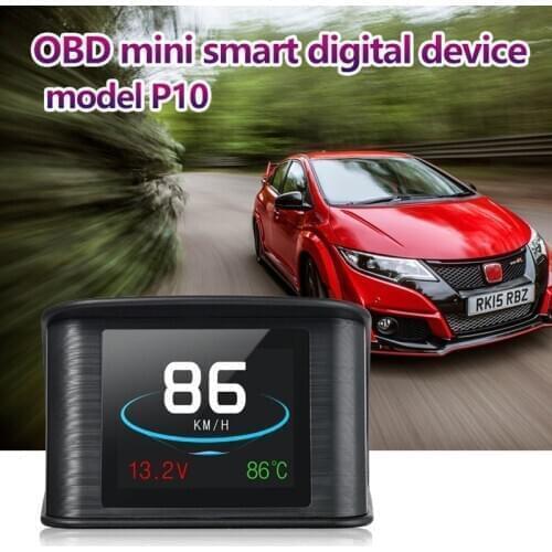 P10 Hud GPS OBD Computer Car Speed Projector Digital Speedometer Display Fuel Consumption Temperature Gauge Diagnostic Tool