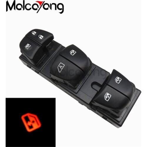 Refitted with lights Electric Power Window Switch For Nissan Qashqai/Altima/Sylphy/Tiida/X-Trail