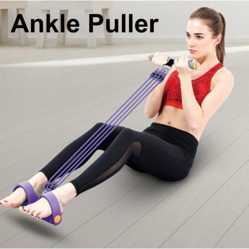 Portable Elastic Bands Puller Natural Latex Fitness Resistance Bands Multifunctional Exerciser Pedal Puller