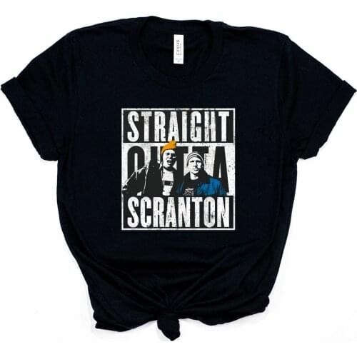 Straight Outta Scranton Shirt TV Show The Office T-shirt Michael Scott Dwight Schrute Parody Unisex Shirts Hipster Tops