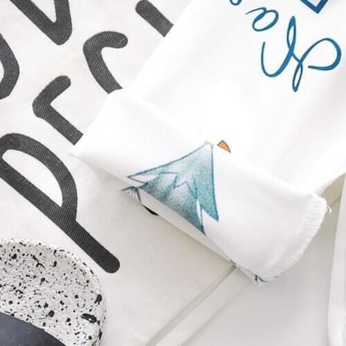 Boys Girls Letter Tree Print Buttons Shirt Top Pants Sleepwear Set Kids Pajamas