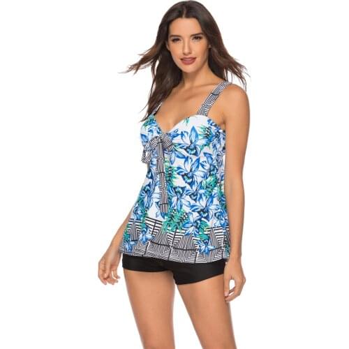 Sexy Bikini Swim Suit Swimwear Print Two Piece Swimsuit Tankini Swimming Women Bathing Biquinis Badpak Feminino Plus Size 2XL