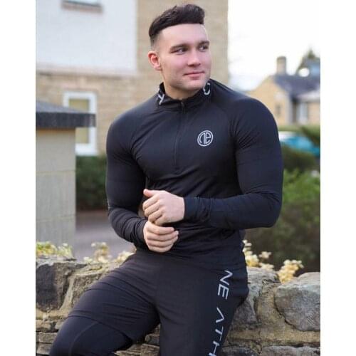 Gym Fitness Skinny Long Sleeve T Shirt Men Casual Fashion Male Running Sport Jogging Training Quick Dry Tee Tops Brand Clothing