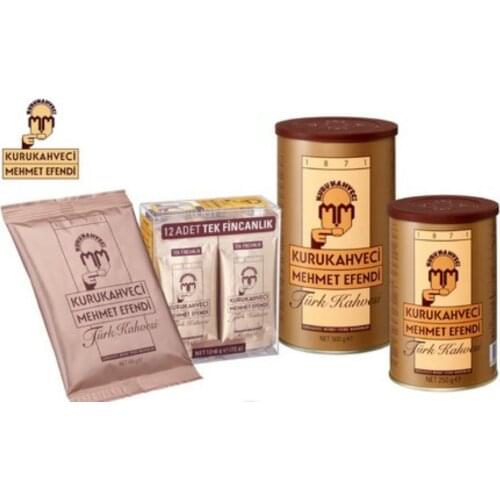 Turkish Coffee Kurukahveci Mehmet Efendi Turkish Ground Coffee 6g 100g 250g 500g Turkish Made - Fast Shipment Hot Hobby Four Sea
