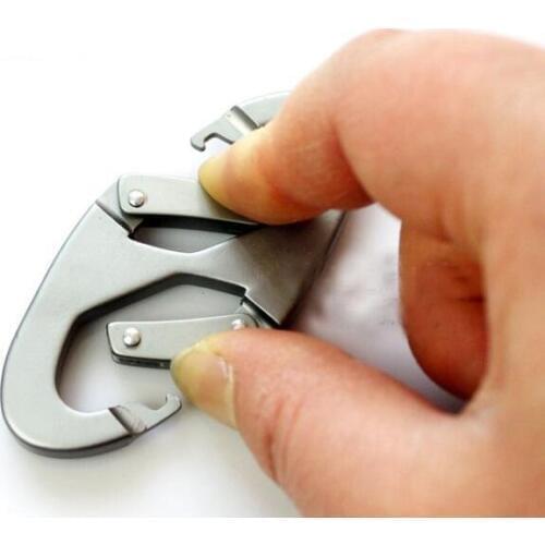 W0028 Superior quality Aluminum Alloy Aluminum Carabiner Clip Hook Hiking Buckle Hiking Multifunctional quickly hung 10PCS/LOT