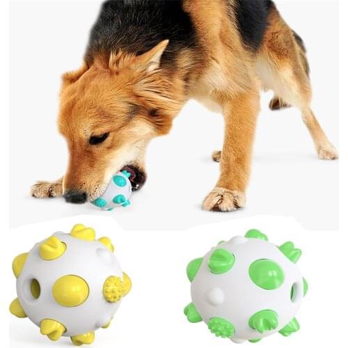 Pet Toothbrush Toy Rubber Clean Ball Dog Molar Teeth Chew Puppy Bite Resistant TPR Extra-tough Dental Care Safe Elasticity Toys