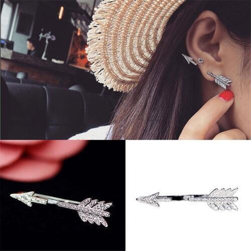 1Pc Hot Sale Chic Bow Arrow Crystal Ear Stud Women Lady Girl Trendy Creative Fashion Earrings Jewelry Graceful