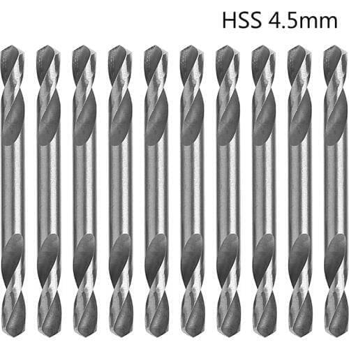 10Pcs/Set 4.5mm HSS Double Ended Spiral Torsion Drill Tools Drills H02
