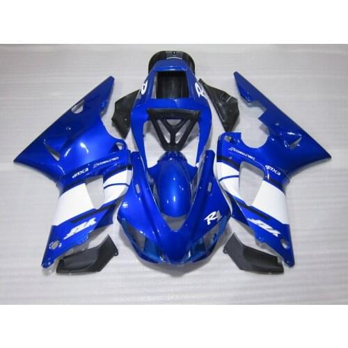 100% fit injection factory fairings kit for 1998 1999 YAMAHA YZF R1 98 99 blue white aftermarket fairing kits