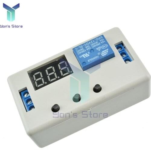 DC 12V LED Digital Time Delay Relay Module PCB Board Timing Control Programmable Timer Switch Trigger Cycle Module with Shell