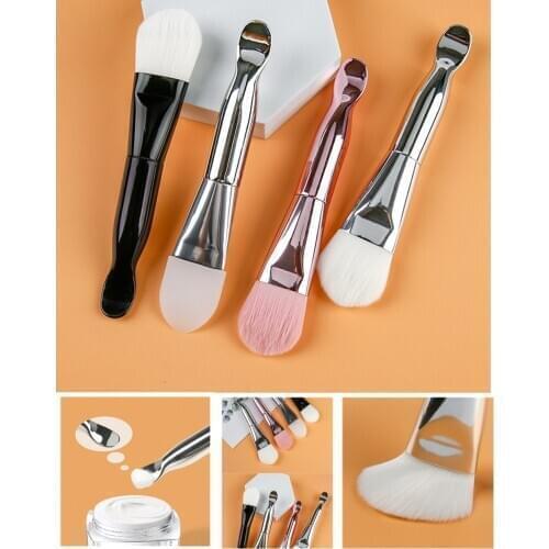 2 in 1 Face Mask Brush +Spoon Makeup Brush Liquid Foundation Makeup Durable DIY Face Mask Facial Skin Care Cosmetic Tools