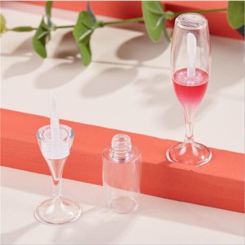 20/50/100pcs 7ml Empty Lip Gloss Bottle,Mini Wine Shape DIY Plastic Lipgloss Tube,Beauty Cosmetic Packing Container
