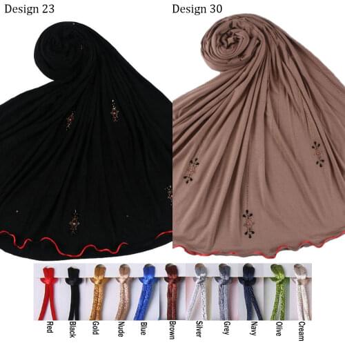 2020 Colored Women Solid Cotton Headscarf Ready To Wear Instant Hijab Scarf Muslim Shawl Islamic Hijabs Arab Wrap Head Scarves