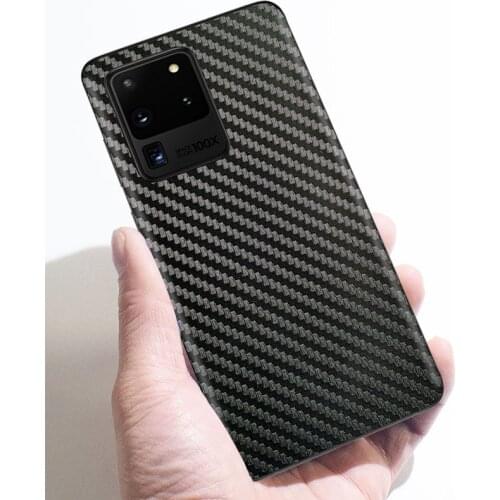 3D Carbon Fiber Skins Film Wrap Skin Phone Back Paste Film Sticker For SAMSUNG S20 Ultra S20+ S10 Plus S10e S9 S8+ Note 10+ 8 9