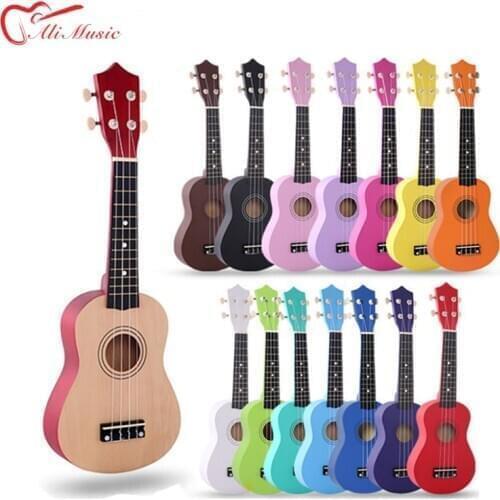 AliMusic Ukulele 21 inch Children Ukelele Soprano 4 Strings Hawaiian Spruce Basswood Guitar Uke Kids Gift Music Instrument