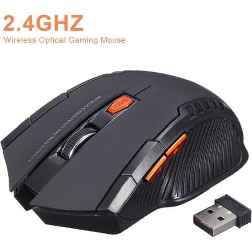 2.4GHz Wireless Optical Gaming Mouse 2000DPI for PC Laptops Opto-electronic Game Wireless Mice Gamer with USB Receiver