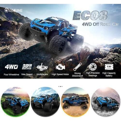 Eachine EC08 RC Car 4WD 1/18 2.4GH 38km/h Super Power High speed Trucks Off-Road Trucks With differential Toys for Children