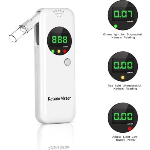 EEK-Brand Portable Ketones Breath Analyzer, Digital Ketone Breathalyzer, Ketosis Testing with 10 Mouthpieces