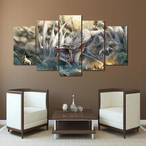 HD Printed Comics Dragon Painting Canvas Print modular painting on canvas wall Art tableau decoration murale