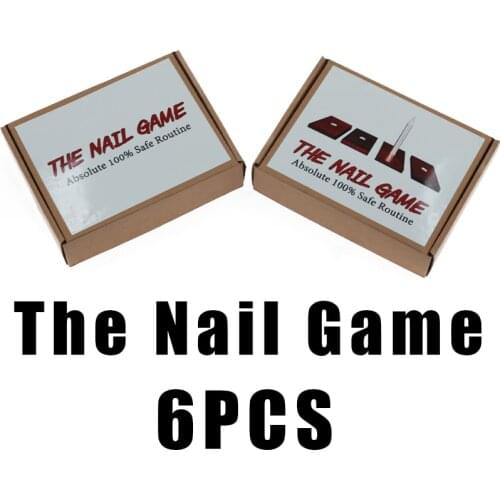 The Nail Game (6 Nails 6 Blocks) Magic Tricks Crush Paper Bag Magia Close Up Bar Gimmick Props Mentalism 100% safe Nail Roulette