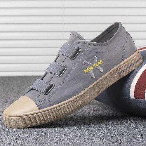 Male Canvas Footwear Fashion Solid Color Man Vulcanized Shoes Lace-up White Casual Sneakers Tenis Masculino