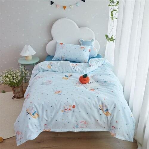 4Pcs children kids Baby Bedding Set Cotton Crib Cot Bedding Sets with Quilt Pillowcase mattress Children Newborn Bed Sheet