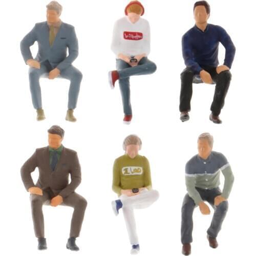 1/64 Sitting Position Figure PVC People Street Building Sand Table Layout Table Scenario for Toy