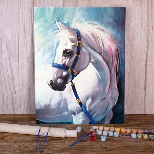 Horse Animal Coloring By Numbers Painting Complete Kit Oil Paints 40*50 Oil Painting Home Decoration Crafts Wholesale