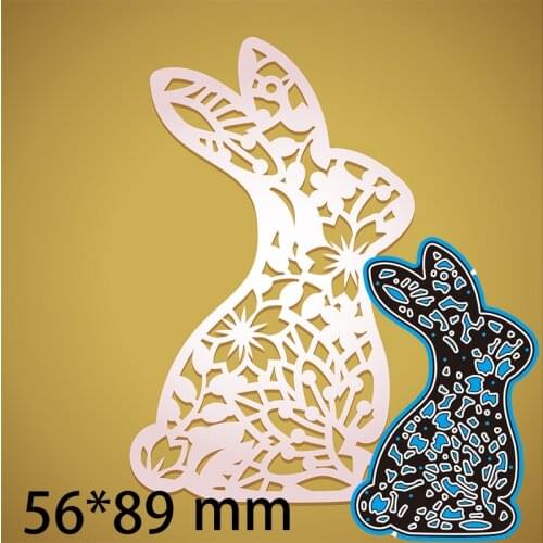 Metal Cutting Dies RABBIT new for decoration card DIY Scrapbooking stencil Paper Craft Album template Dies 56*89mm