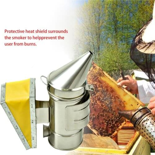 Stainless Steel Smoke sprayer Bee Smoker Apiculture Beekeeper Dedicated Smoked bee Beekeeping Equipment 1 Pc
