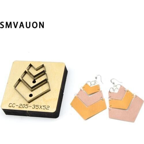 SMVAUON Japan Steel Die Cut Steel Punch Polygon cutout Earrings Cutting Mold Wood Dies Leather Blade Rule Cutter