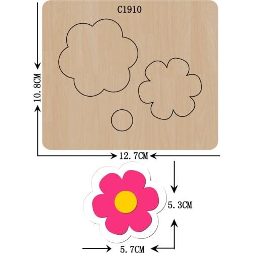 New Flower Wooden die Scrapbooking C1910 Cutting Dies