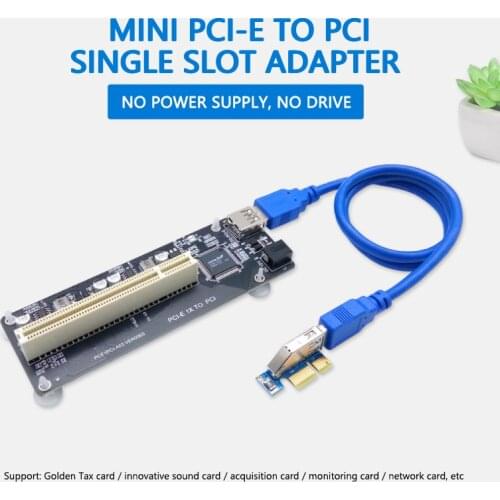 PCI-E To Dual PCI Expansion Card PCIE Adapter Card Surveillance Video Capture Control Card Sound Card Free Power Supply