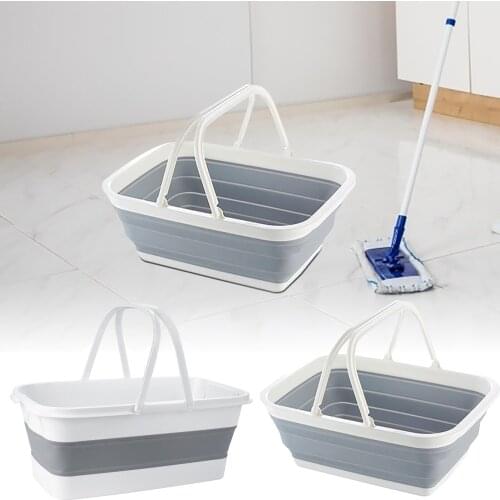 Portable Foldable Bucket Solid Basin Tourism Outdoor Clean Bucket Fishing Promotion Camping Car Wash Mop Folding Bucket Outdoor