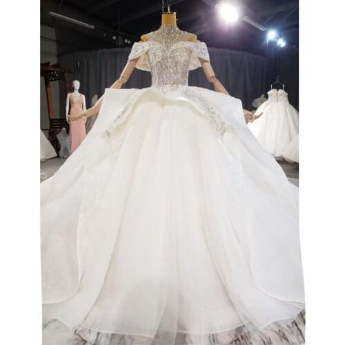 Luxury Beaded Princess Wedding Dress 2021 Sweetheart Crystals Lace Appliques Ball Gown Bridal Sparkly Heavy Vestido De Noiva