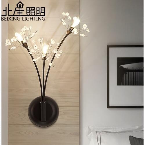 Modern Crystal wall Lamps Living Room beside bedside Crystal wall light luxury E14 candle crystal wall lamp