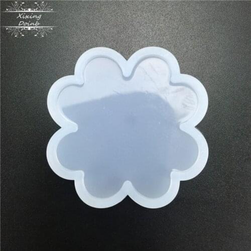 Tetrafolium shape resin liquid silicone mold resin mold DIY pendant jewelry making accessories mold