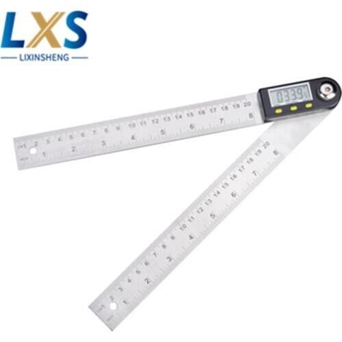 200mm/300mm/500mm Electronic Digital Angle Finder Meter Stainless Steel Angle Ruler Electron Protractor Inclinometer Goniometer