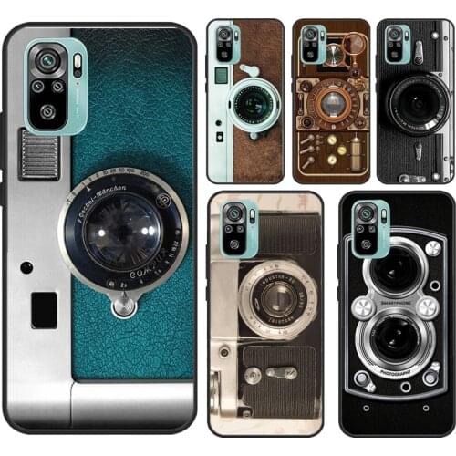 Vintage Camera Lens For Xiaomi Redmi Note 9S 8T 7 Note 10 8 9 Pro Case For Redmi 9A 9C 8A K40 9T Soft Cover