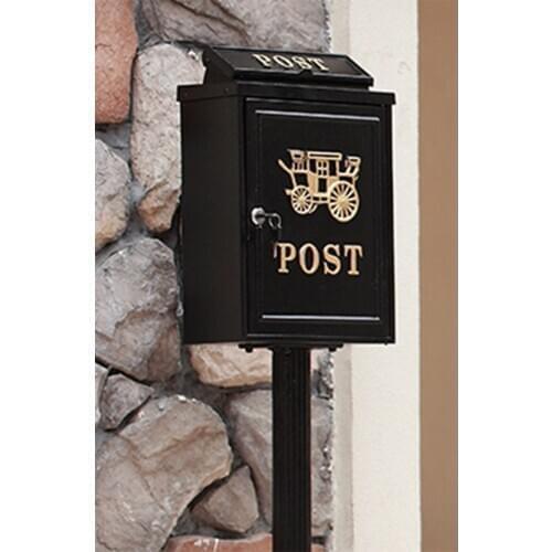 High quality stand alone cast aluminum decorative mail boxes outdoor maibox aluminum letter box for home decor