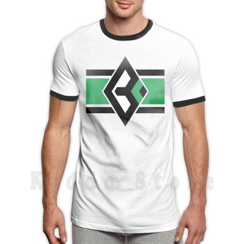 The Green Black-M ? Nchengladbach-Logo Fantasy T Shirt Print For Men Cotton New Cool Tee Sports Logo Football Fusball