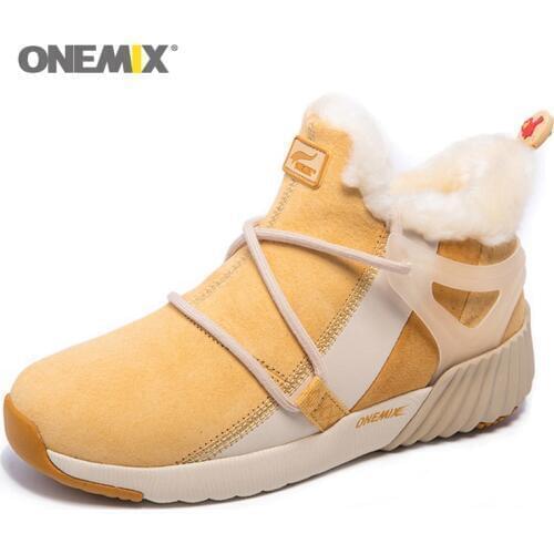 ONEMIX New Winter Womens Snow Boots Keep Warm Sneakers for men Boots Comfortable Running Shoes Walking Outdoor Sport Trainers