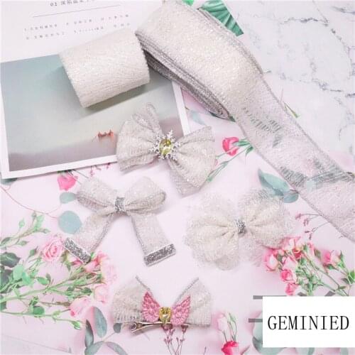 20 Yards 7cm White Tulle Ribbon Roll With Wave Edge For Gift Packing Crafts Hairbows DIY Wrapping Flower Voile Ribbon